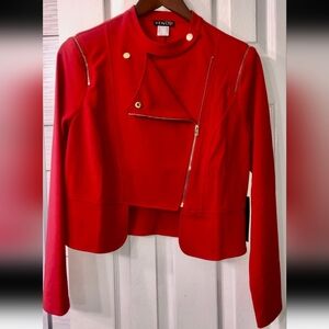 Venus Zipper Accent Women's Suit in Red Size 8
